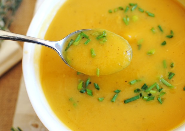 chopped Serve and easy bread  with enjoy! soup and squash no salad crusty butternut a blender