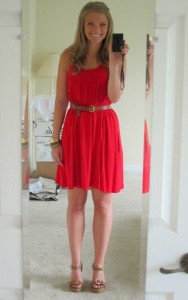 old navy red dress