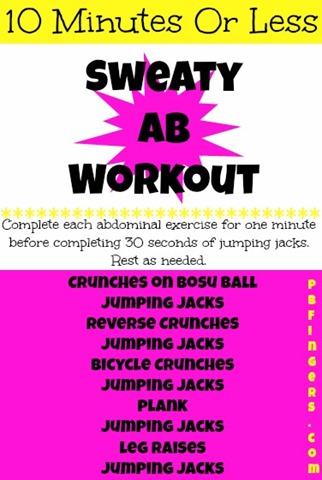 10 Minutes Or Less Ab Workout Peanut Butter Fingers