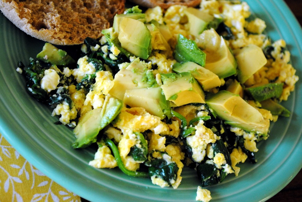 Scrambled Eggs With Spinach And Avocado Jpg Peanut Butter Fingers