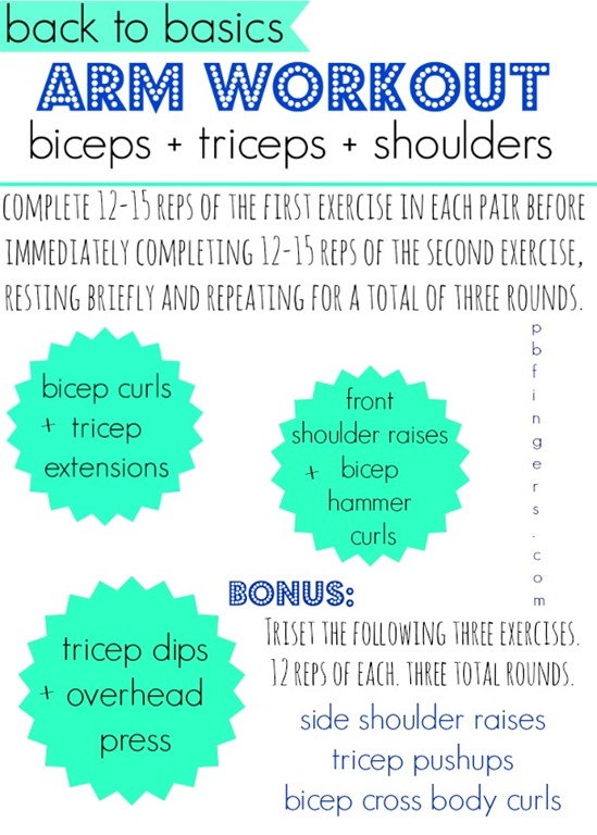 Biceps Triceps Shoulders Dropset Workout - Peanut Butter Fingers