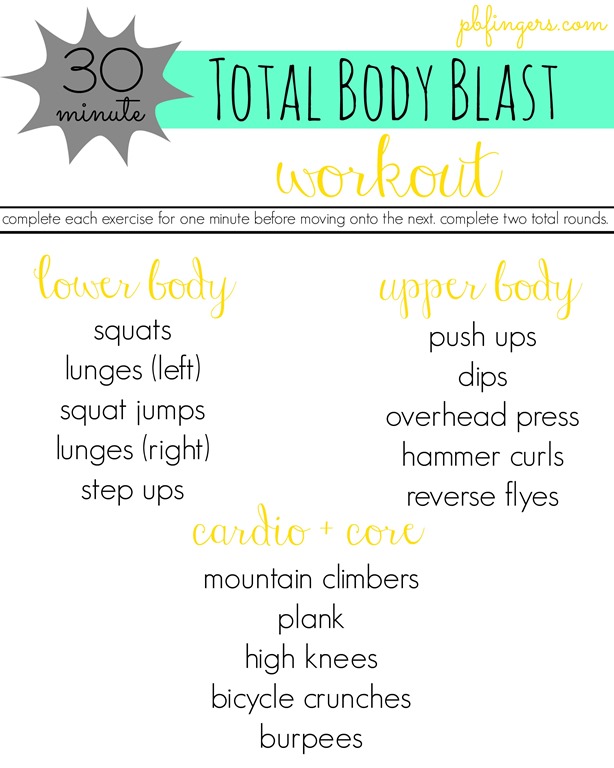 At Home 30-minute Full-Body Blaster – click to view and print this