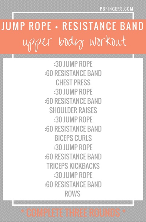 Resistance Band Jump Rope Workout Peanut Butter Fingers