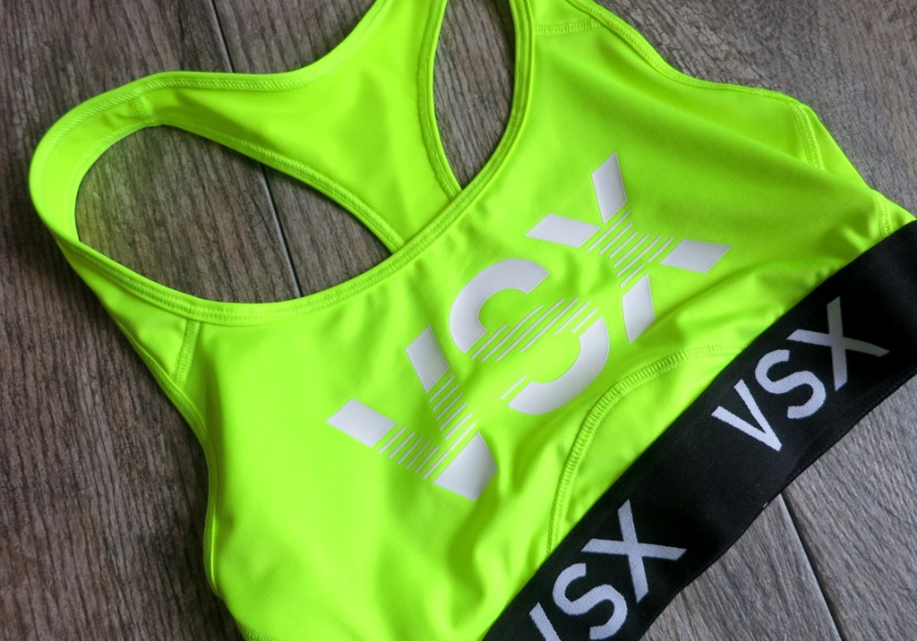 VSX sport by Victorias Secret Gray Racer back Sports Bra Size Medium