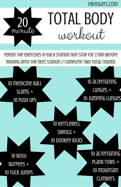 20 Minute Total Body Workout - Peanut Butter Fingers