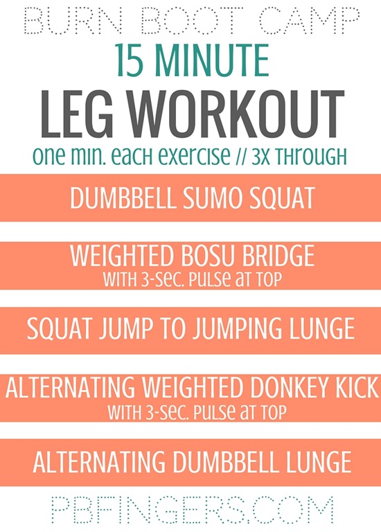 15 Minute Leg Workout from Burn Boot Camp