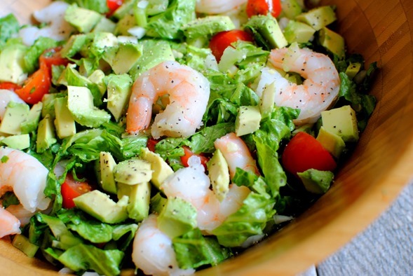 Easy Chopped Salad with Shrimp