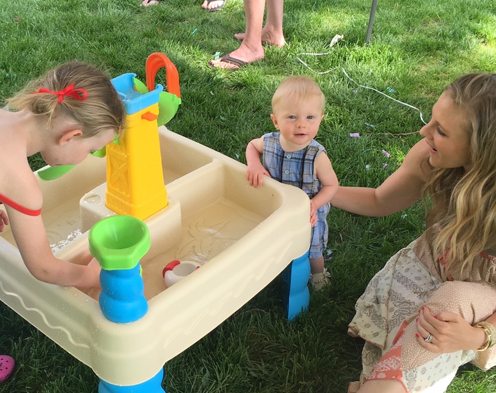 Swim Lessons And A Birthday Party Peanut Butter Fingers   Baby Water Table 