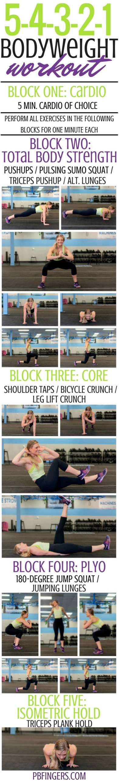 5-4-3-2-1 Decreasing Reps Bodyweight Workout