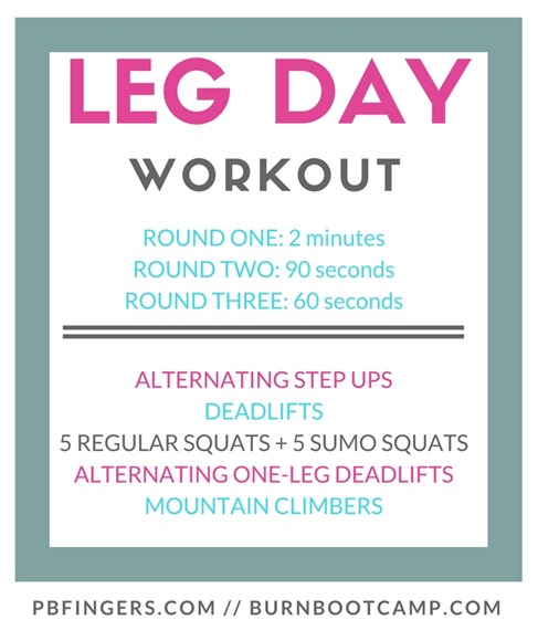 Leg day best sale workout program