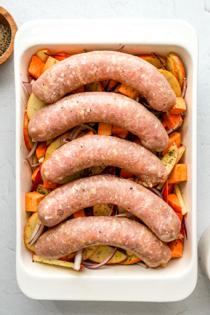 Chicken Sausage Sweet Potato Bake