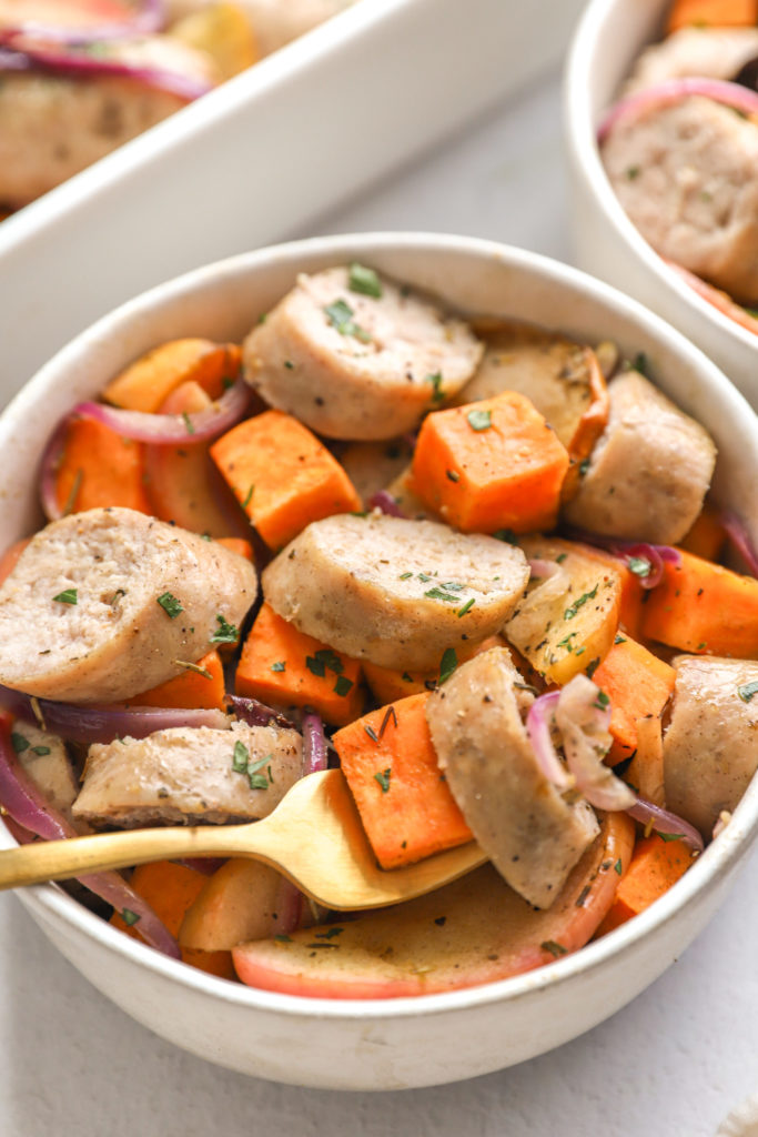 Chicken Sausage Sweet Potato Bake