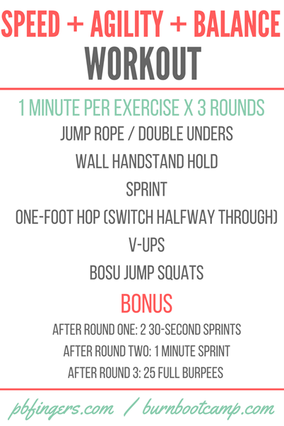 Speed and Agility Burn Boot Camp Workout