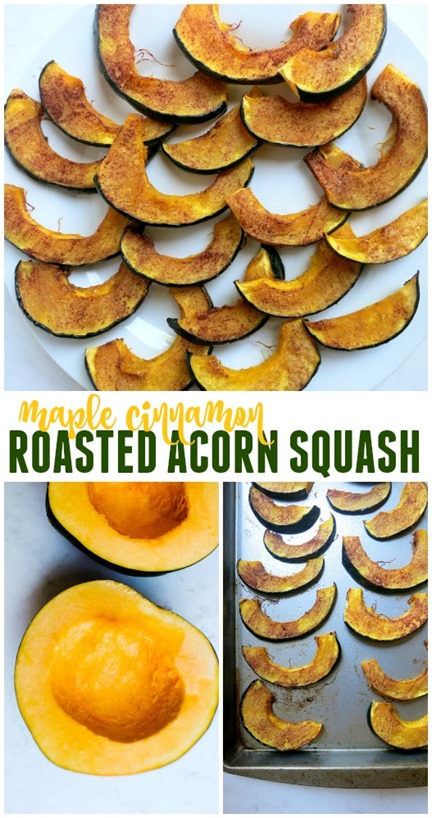 Maple Cinnamon Roasted Acorn Squash