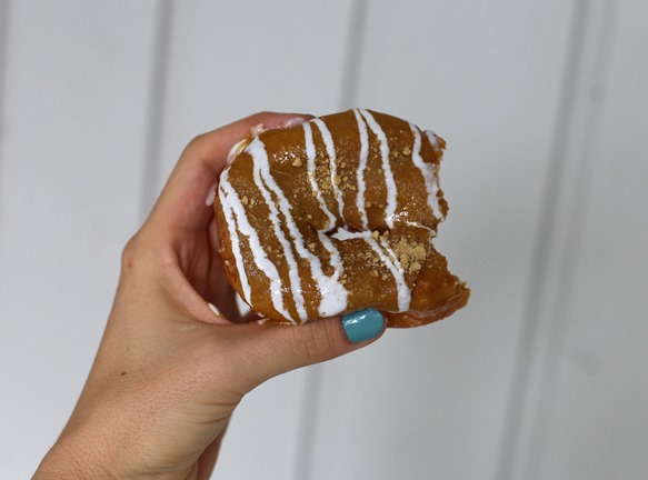 iced pumpkin doughnut duck doughnuts