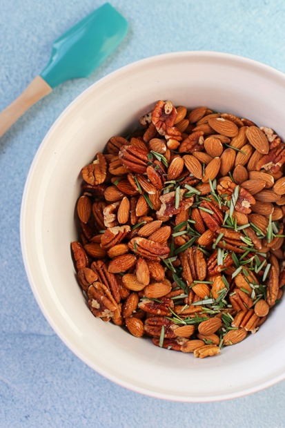 Maple Rosemary Roasted Nuts