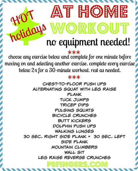 Holiday At Home Workout