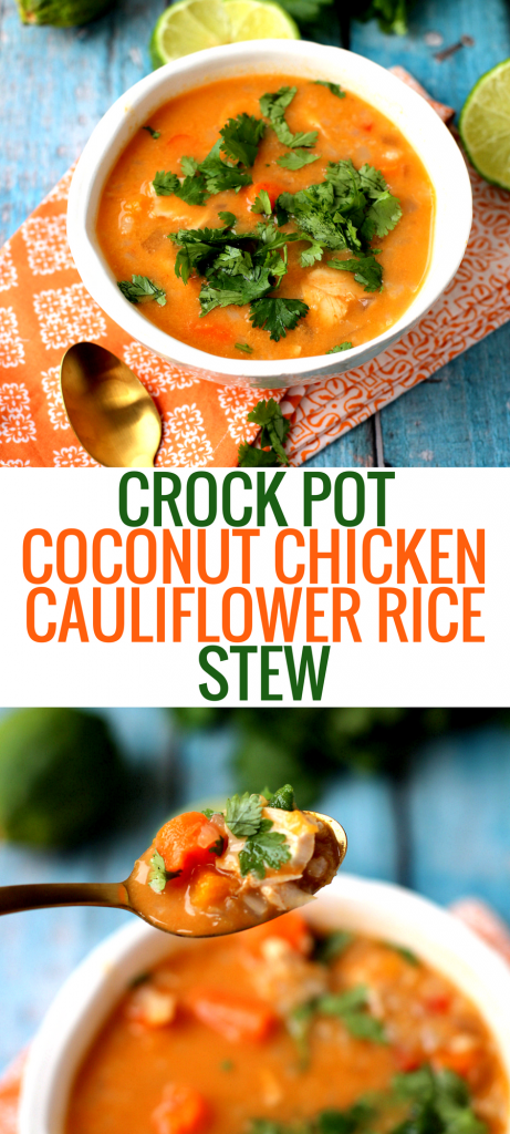 Crock Pot Coconut Chicken And Cauliflower Rice Stew Debora Mary Blog