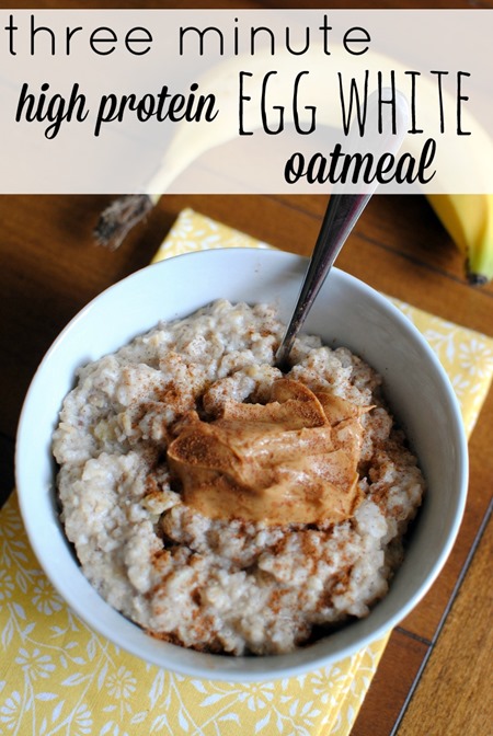 Three Minute High Protein Egg White Oatmeal Recipe