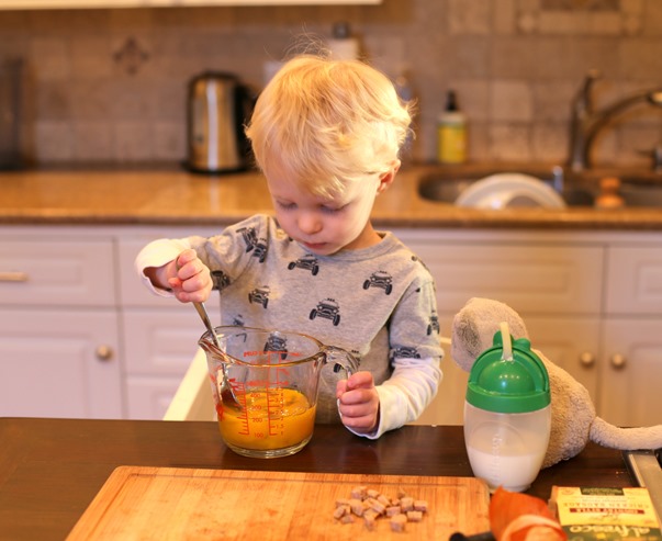 Toddler Frittata Prep