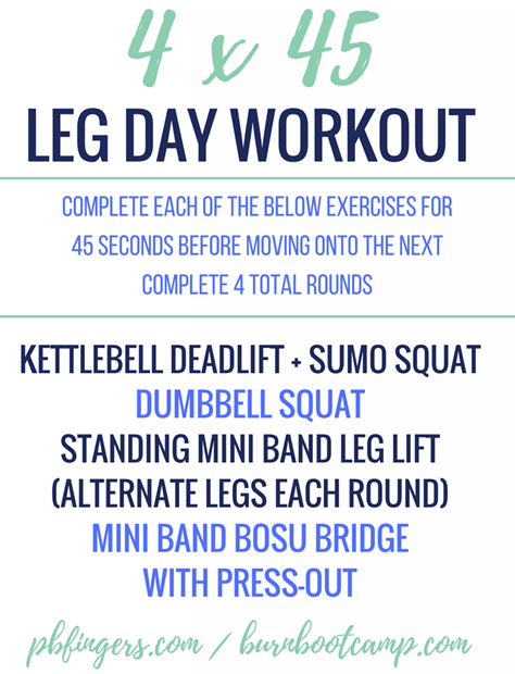 Leg Workout Burn Boot Camp