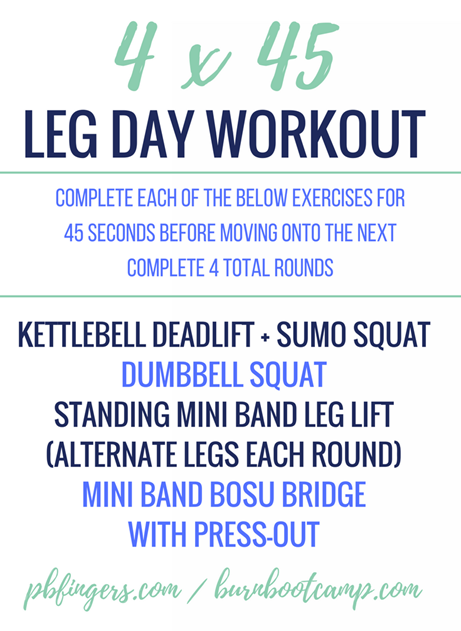 Leg Workout Burn Boot Camp