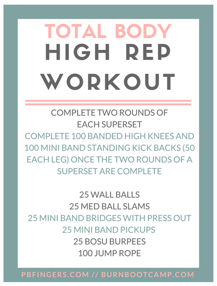 Total Body High Rep Workout