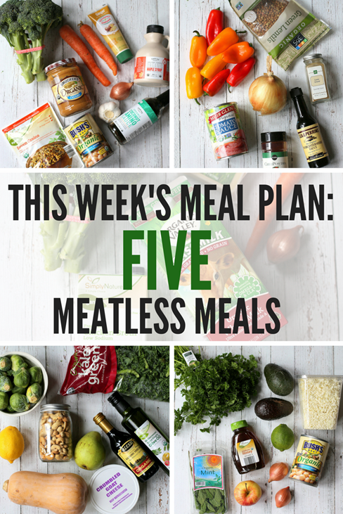 Weeknight Meatless Meal Plan - Easy Vegetarian Meal Plan for the Week