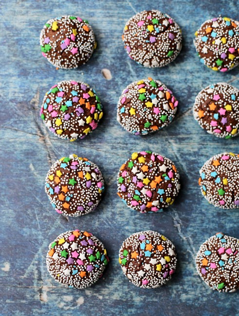 Chocolate Crinkle Sprinkle Cookies Pretty Dish