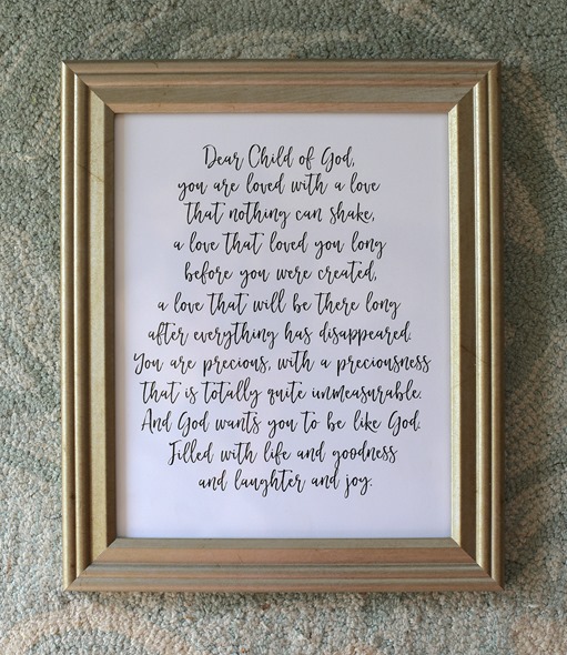 Framed Prayer for Baby