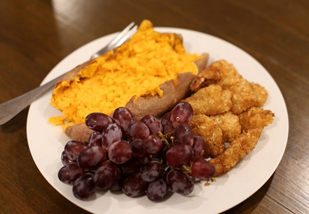 coconut shrimp dinner