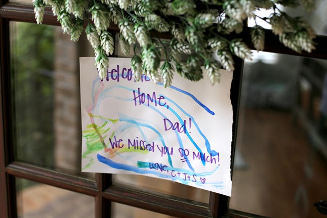 welcome home sign