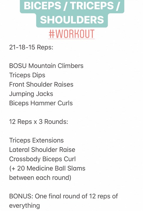 Biceps Triceps Shoulders Workout