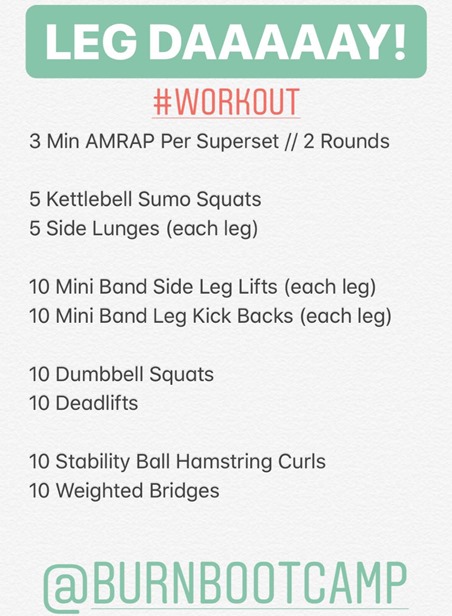 Burn Boot Camp Leg Workout