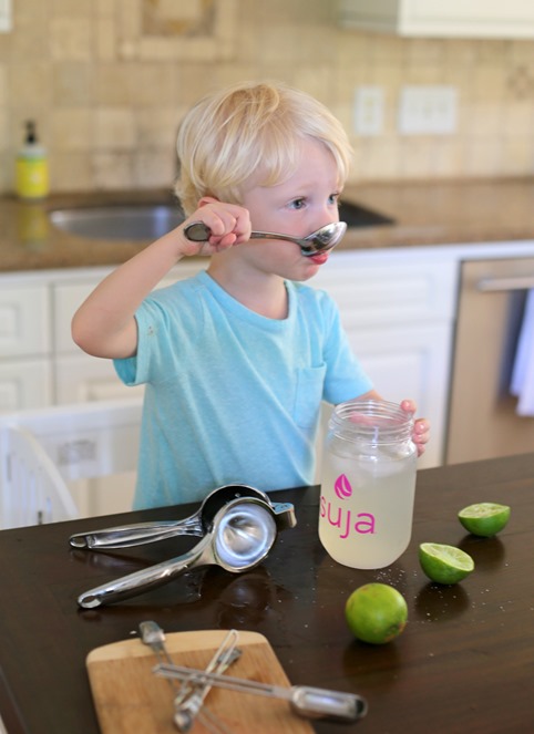 Homemade Limeade with a Toddler