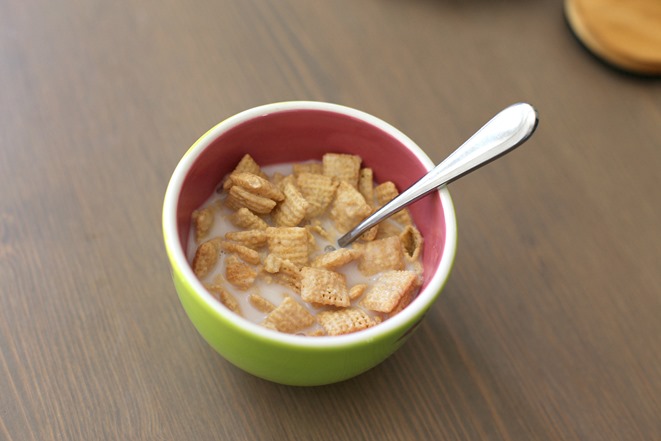 Rice Chex and Almond Milk