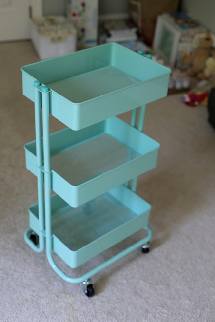 Teal Craft Cart for Nursery