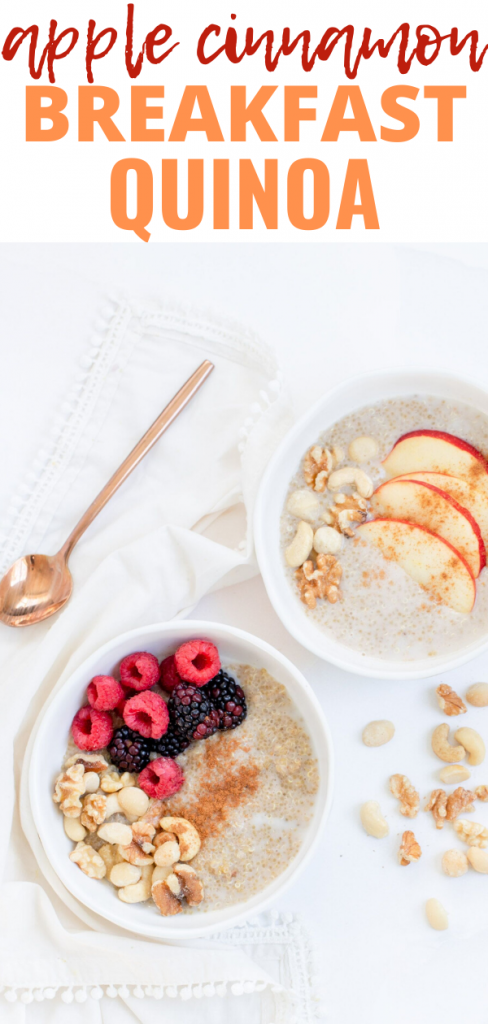 apple cinnamon breakfast quinoa