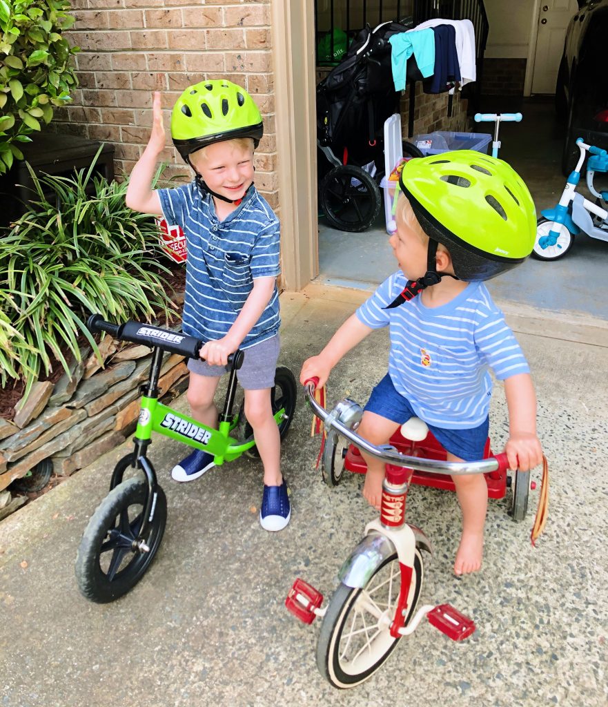 balance bike and tricycle