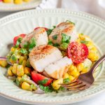 Grilled Scallops with Sweet Corn and Tomato Salad