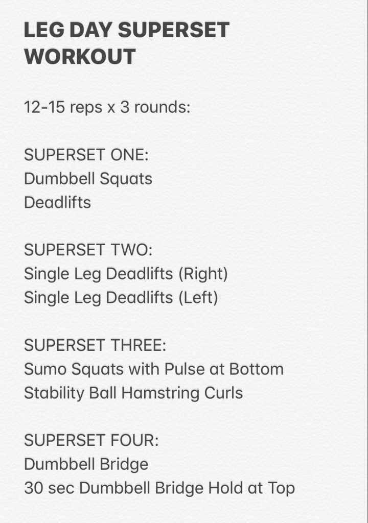 Leg Day Superset Workout