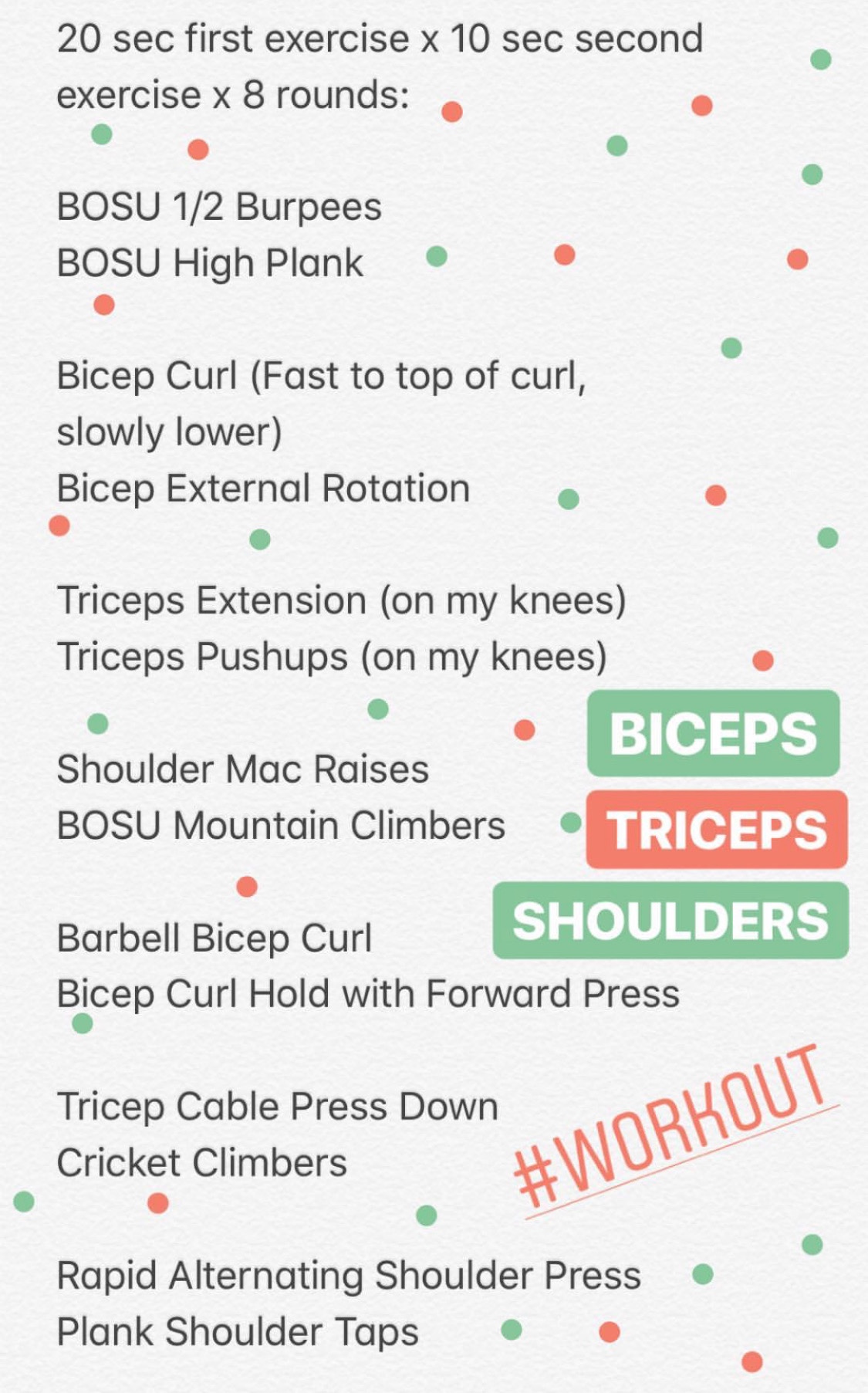 biceps triceps shoulder workout - Peanut Butter Fingers