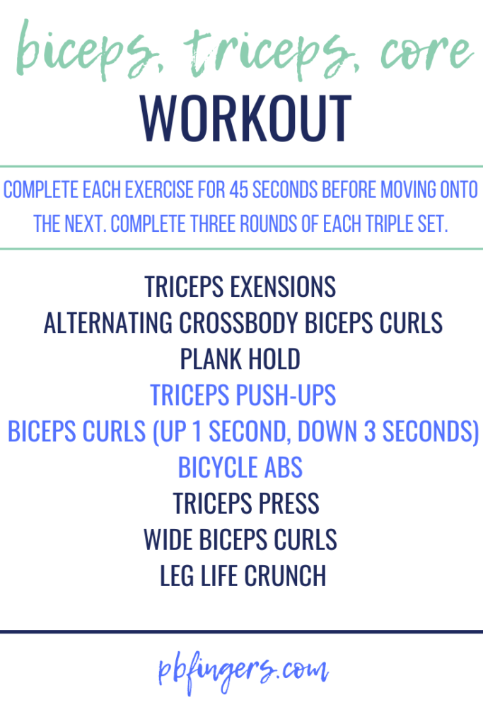 biceps triceps core