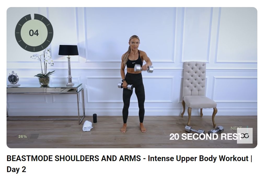 Caroline Girvan  Workout, Arms and abs, Upper body workout
