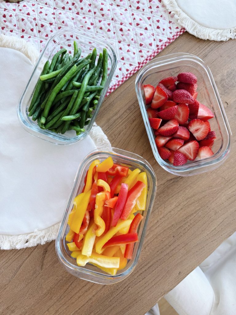 fruit and vegetable meal prep